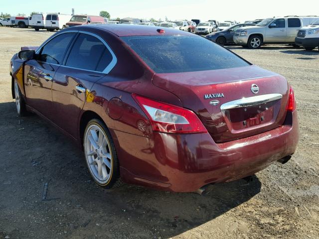 1N4AA5AP5AC805153 - 2010 NISSAN MAXIMA MAROON photo 3