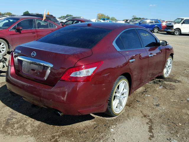 1N4AA5AP5AC805153 - 2010 NISSAN MAXIMA MAROON photo 4