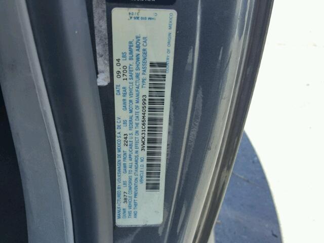 3VWCK31C65M405993 - 2005 VOLKSWAGEN NEW BEETLE 银色 照片 10