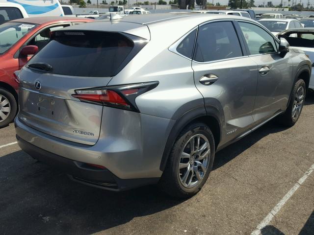 JTJYWRBZ6F2002136 - 2015 LEXUS NX 300H SILVER photo 4