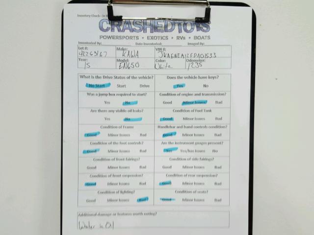 JKAENEA12FDA01533 - 2015 KAWASAKI EN650 A 白色 照片 20