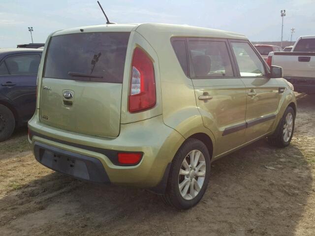 KNDJT2A55D7566783 - 2013 KIA SOUL GREEN photo 4