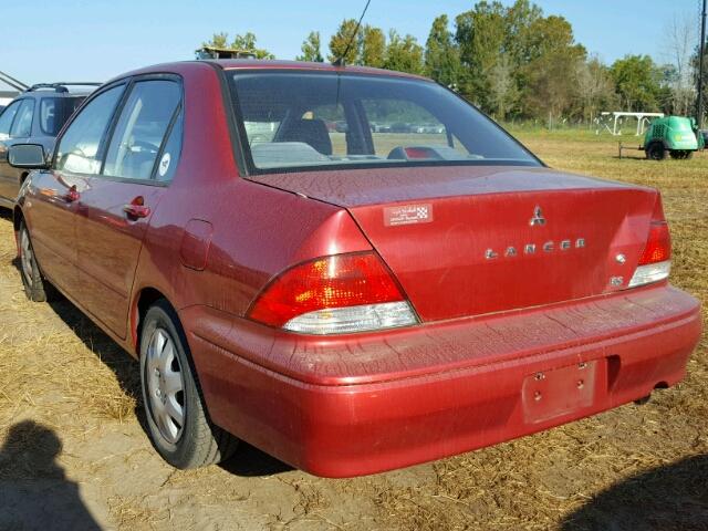 JA3AJ26E43U028072 - 2003 MITSUBISHI LANCER ES RED photo 3