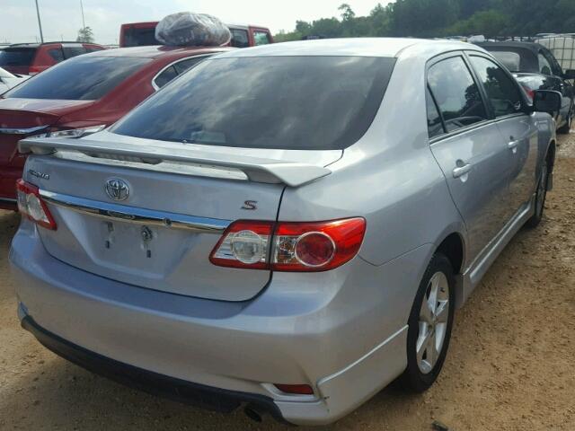 2T1BU4EE1BC655429 - 2011 TOYOTA COROLLA SILVER photo 4