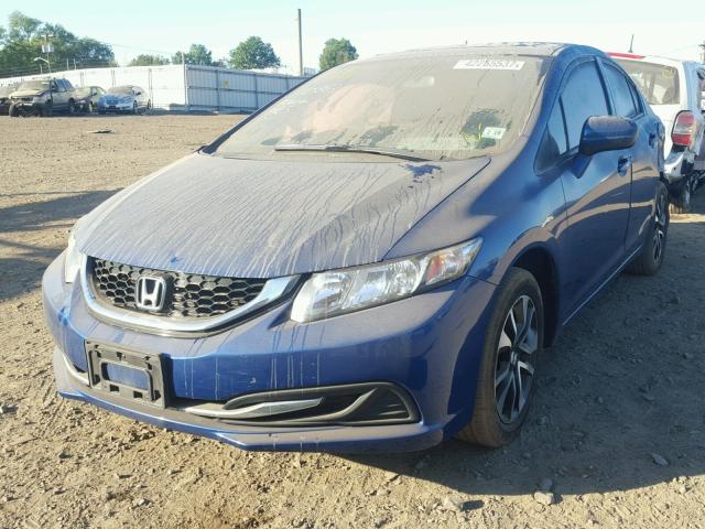 2HGFB2F84EH545281 - 2014 HONDA CIVIC EX BLUE photo 2