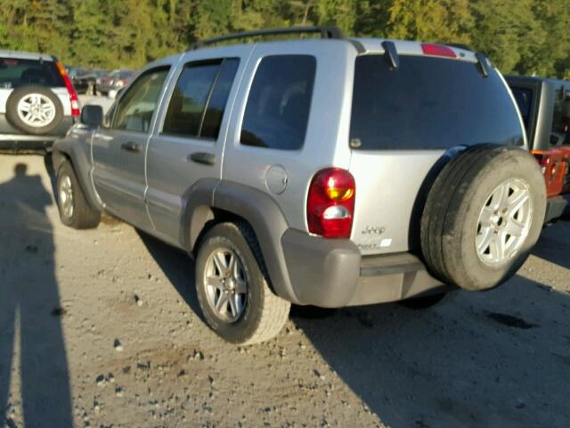 1J4GL48K73W518511 - 2003 JEEP LIBERTY SP SILVER photo 3