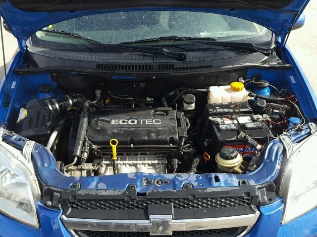 KL1TD5DE7AB126082 - 2010 CHEVROLET AVEO LS BLUE photo 7