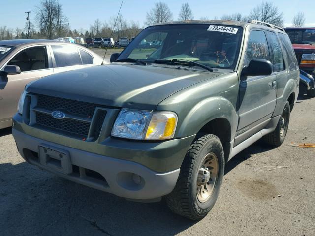 1FMYU70E71UA88076 - 2001 FORD EXPLORER S GREEN photo 2