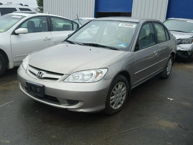 2HGES16595H535549 - 2005 HONDA CIVIC BEIGE photo 2