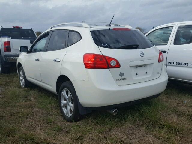 JN8AS5MT1AW007140 - 2010 NISSAN ROGUE S WHITE photo 3