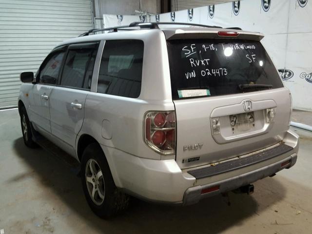 5FNYF28368B024473 - 2008 HONDA PILOT SE SILVER photo 3