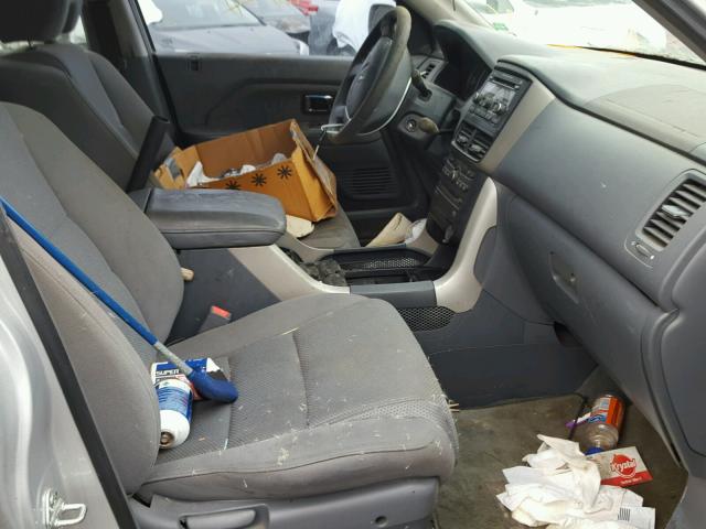 5FNYF28368B024473 - 2008 HONDA PILOT SE SILVER photo 5