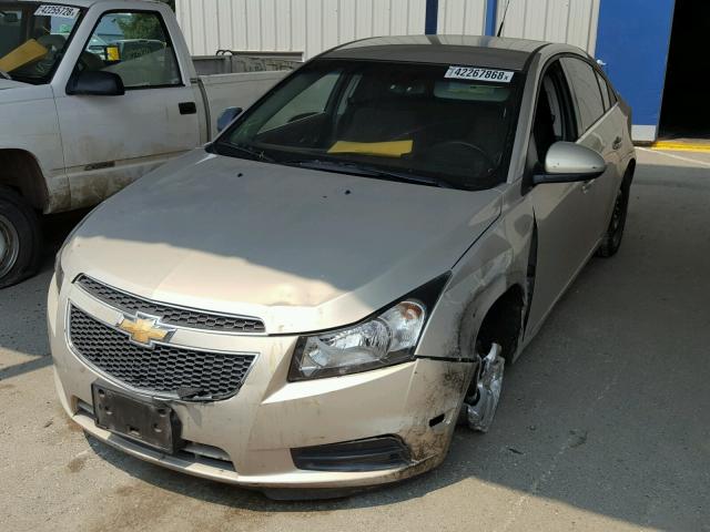 1G1PF5SC2C7276377 - 2012 CHEVROLET CRUZE LT TAN photo 2