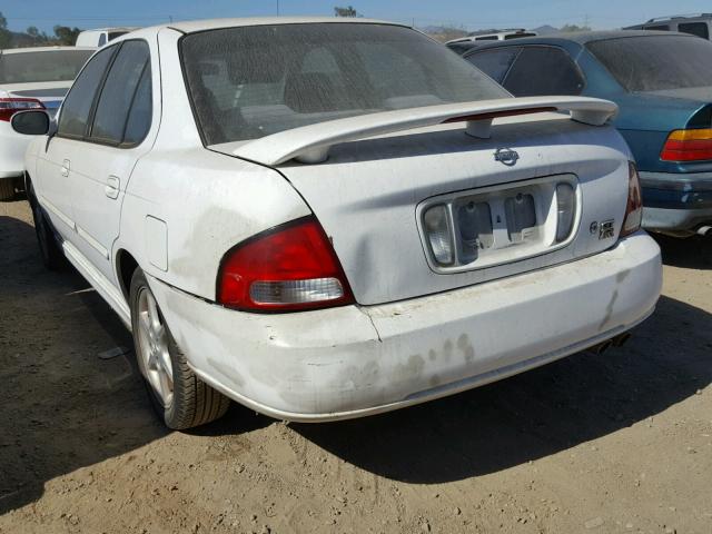 3N1BB51D71L122153 - 2001 NISSAN SENTRA SE WHITE photo 3