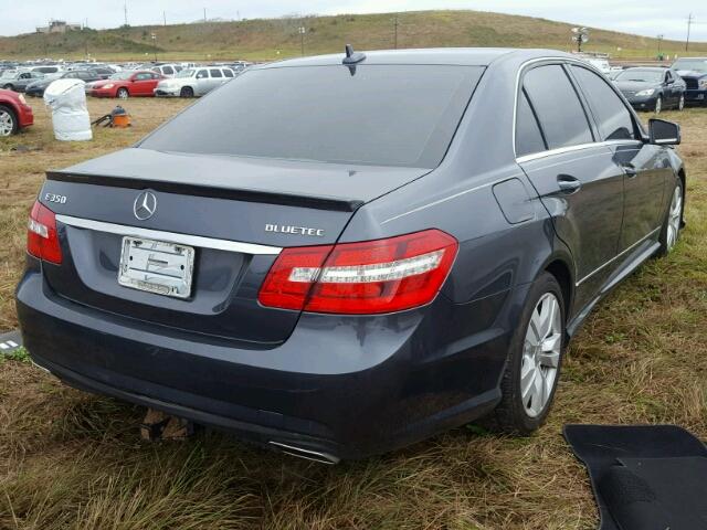 WDDHF2EBXDA701240 - 2013 MERCEDES-BENZ E GRAY photo 4