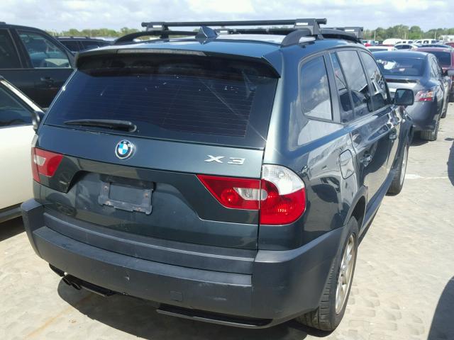 WBXPA73465WC46547 - 2005 BMW X3 2.5I GREEN photo 4