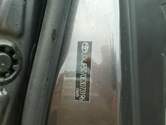 JTKJF5C70E3073196 - 2014 TOYOTA SCION TC 灰色 照片 10