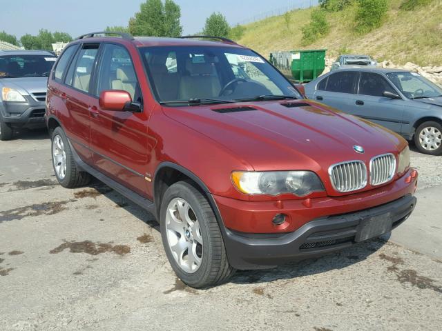 5UXFB33502LH32273 - 2002 BMW X5 4.4I RED photo 1