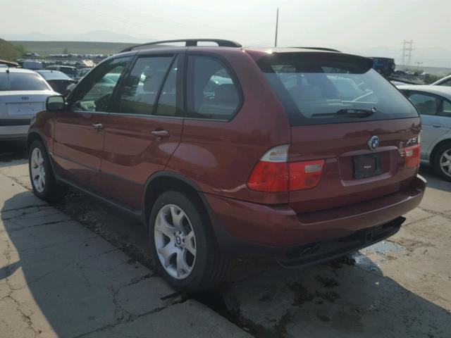 5UXFB33502LH32273 - 2002 BMW X5 4.4I RED photo 3