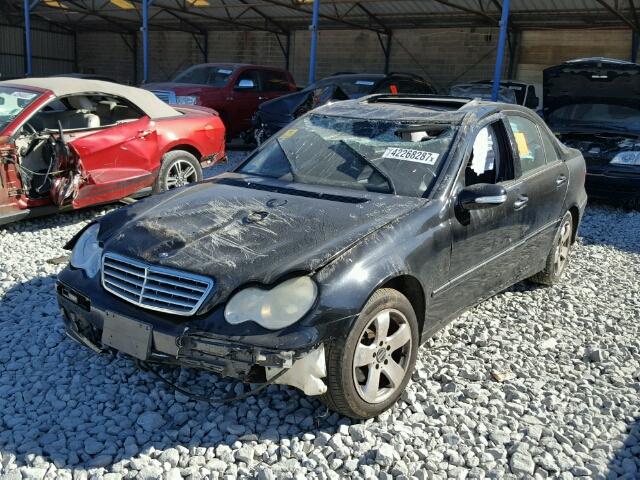 WDBRF81J35F671922 - 2005 MERCEDES-BENZ C 240 4MAT BLACK photo 2