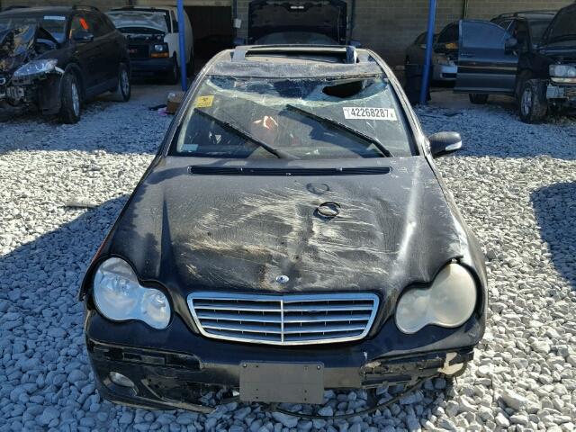 WDBRF81J35F671922 - 2005 MERCEDES-BENZ C 240 4MAT BLACK photo 9