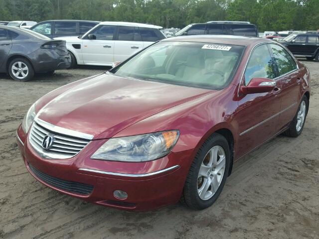 JH4KB16545C020039 - 2005 ACURA RL BURGUNDY photo 2