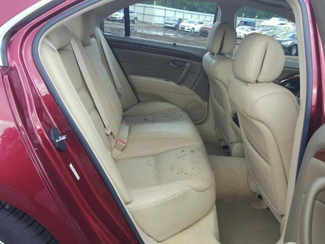 JH4KB16545C020039 - 2005 ACURA RL BURGUNDY photo 6