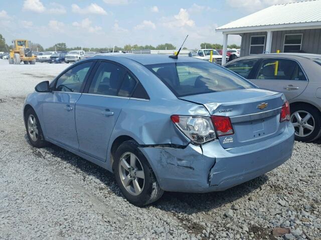 1G1PF5S95B7162814 - 2011 CHEVROLET CRUZE LT BLUE photo 3