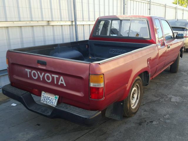 JT4RN93PXK0011659 - 1989 TOYOTA PICKUP 1/2 RED photo 4