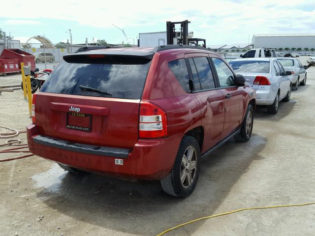 1J8FT47W97D161218 - 2007 JEEP COMPASS RED photo 4
