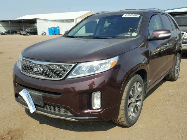 5XYKWDA72EG510684 - 2014 KIA SORENTO SX PURPLE photo 2