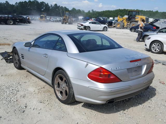 WDBSK75F04F065375 - 2004 MERCEDES-BENZ SL 500 SILVER photo 3