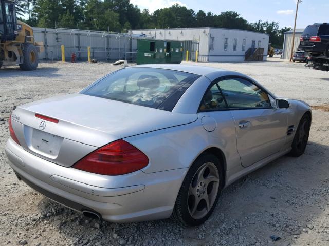 WDBSK75F04F065375 - 2004 MERCEDES-BENZ SL 500 SILVER photo 4