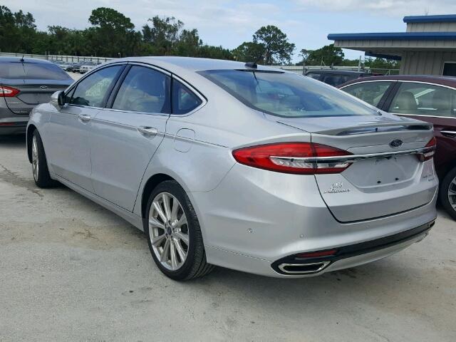 3FA6P0K95HR132500 - 2017 FORD FUSION TIT GRAY photo 3