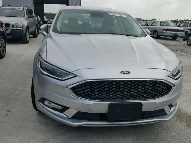 3FA6P0K95HR132500 - 2017 FORD FUSION TIT GRAY photo 9