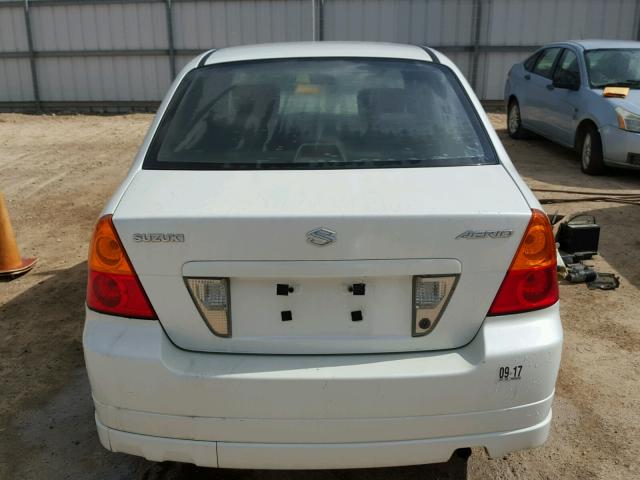 JS2RA61S945210490 - 2004 SUZUKI AERIO S WHITE photo 9