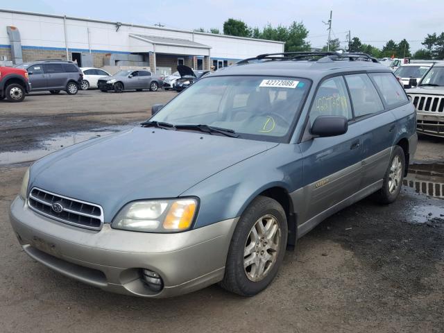 4S3BH675127655977 - 2002 SUBARU LEGACY OUT GREEN photo 2