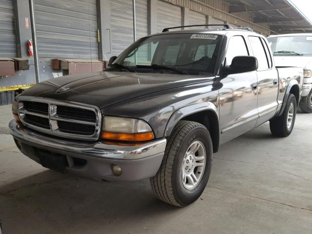 1D7HL48N73S120149 - 2003 DODGE DAKOTA QUA CHARCOAL photo 2