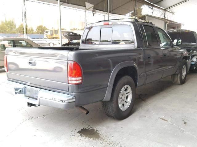 1D7HL48N73S120149 - 2003 DODGE DAKOTA QUA CHARCOAL photo 4