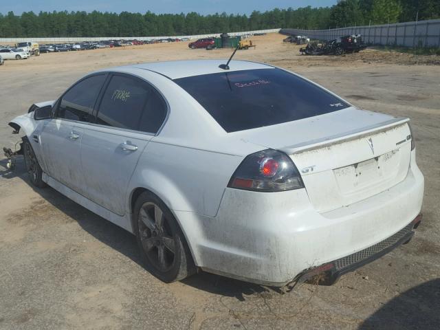 6G2EC57YX9L203051 - 2009 PONTIAC G8 GT WHITE photo 3