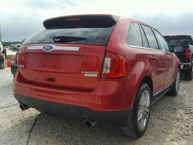 2FMDK3K99CBA69471 - 2012 FORD EDGE LIMIT BURGUNDY photo 4