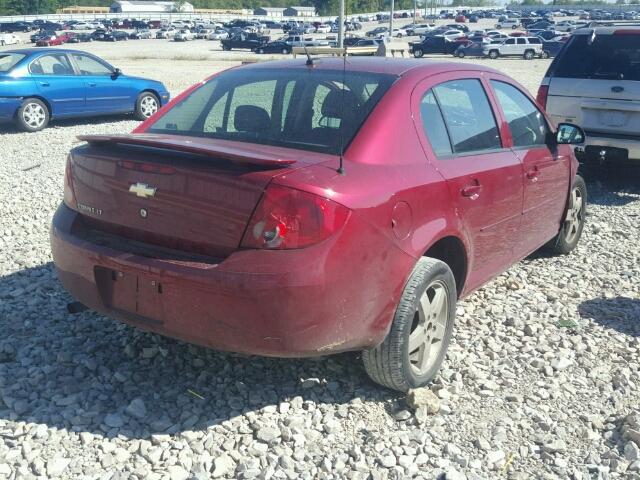 1G1AT58H197186728 - 2009 CHEVROLET COBALT LT MAROON photo 4