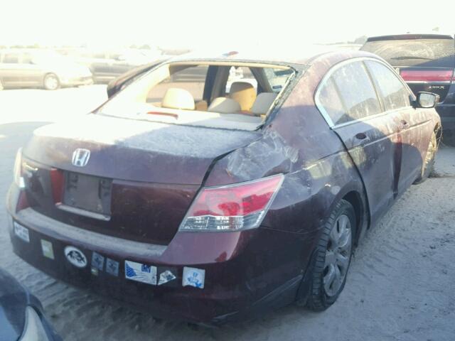 1HGCP26849A132897 - 2009 HONDA ACCORD EXL Bordo foto 4