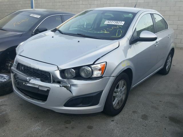 1G1JC5SH1E4187317 - 2014 CHEVROLET SONIC LT SILVER photo 2