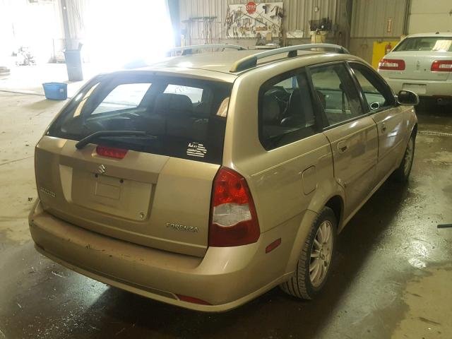 KL5JJ86Z25K104867 - 2005 SUZUKI FORENZA LX BEIGE photo 4