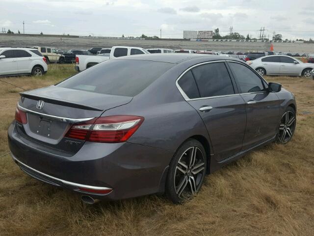 1HGCR2F56GA116875 - 2016 HONDA ACCORD GRAY photo 4