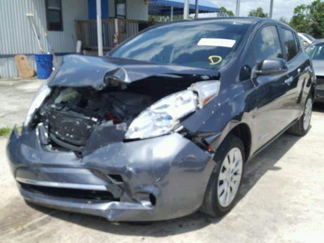 1N4AZ0CP8DC400286 - 2013 NISSAN LEAF S GRAY photo 2