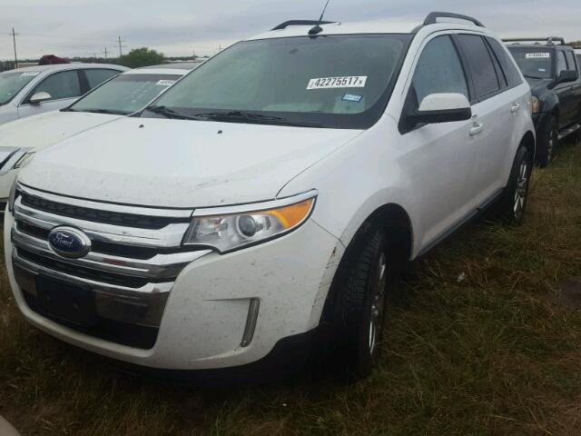 2FMDK3JC3EBB38395 - 2014 FORD EDGE WHITE photo 2