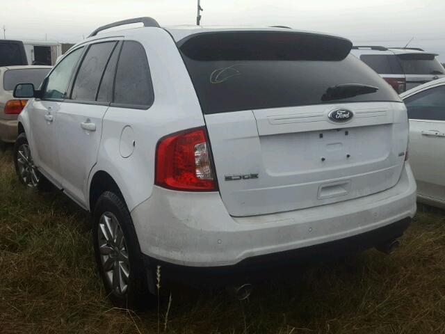 2FMDK3JC3EBB38395 - 2014 FORD EDGE WHITE photo 3