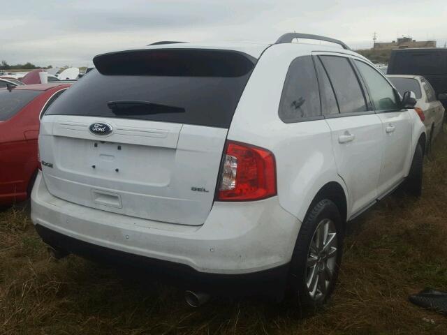 2FMDK3JC3EBB38395 - 2014 FORD EDGE WHITE photo 4